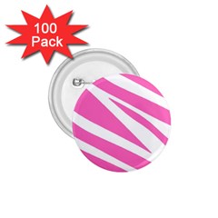 White Pink Stripes, Pattern 1 75  Buttons (100 Pack)  by kyorashop23