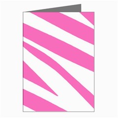 White Pink Stripes, Pattern Greeting Cards (pkg Of 8)