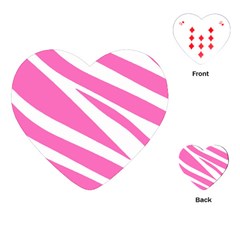 White Pink Stripes, Pattern Playing Cards Single Design (heart)