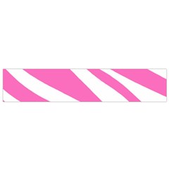 White Pink Stripes, Pattern Small Premium Plush Fleece Scarf