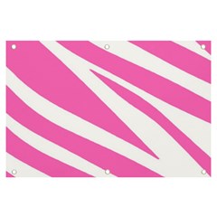 White Pink Stripes, Pattern Banner And Sign 6  X 4  by kyorashop23