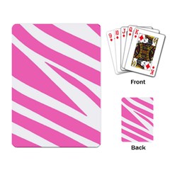 White Pink Stripes, Pattern Playing Cards Single Design (rectangle)