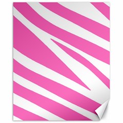 White Pink Stripes, Pattern Canvas 16  X 20 