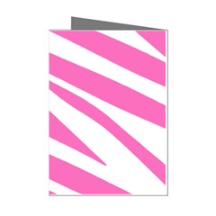 White Pink Stripes, Pattern Mini Greeting Cards (pkg Of 8)