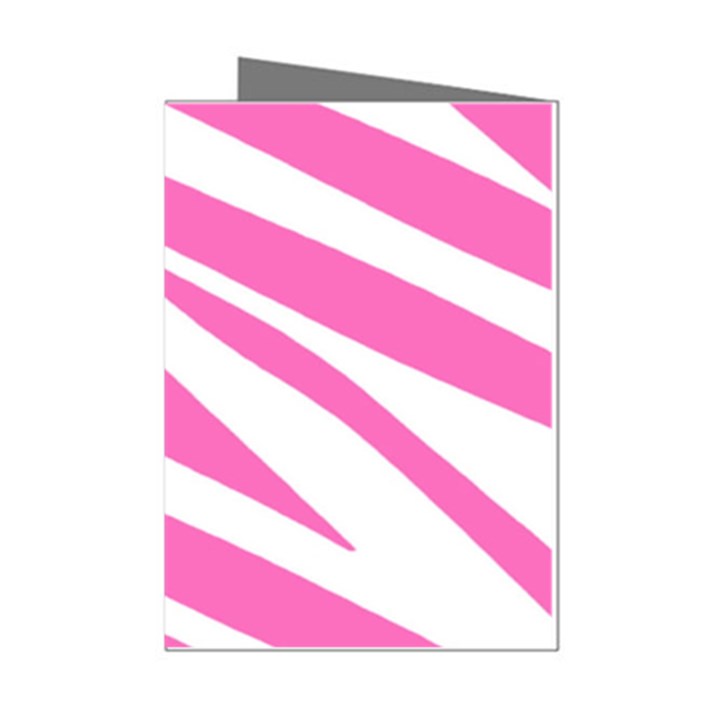 White Pink Stripes, Pattern Mini Greeting Cards (Pkg of 8)