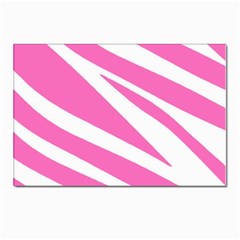 White Pink Stripes, Pattern Postcards 5  X 7  (pkg Of 10)