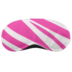 White Pink Stripes, Pattern Sleep Mask by kyorashop23