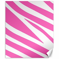 White Pink Stripes, Pattern Canvas 20  X 24  by kyorashop23