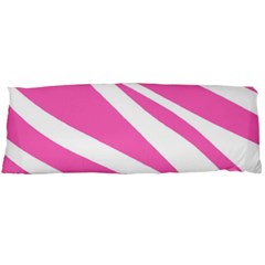 White Pink Stripes, Pattern Body Pillow Case (dakimakura) by kyorashop23