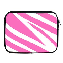 White Pink Stripes, Pattern Apple Ipad 2/3/4 Zipper Cases by kyorashop23