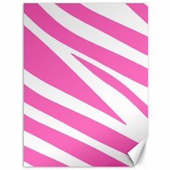 White Pink Stripes, Pattern Canvas 36  X 48  by kyorashop23