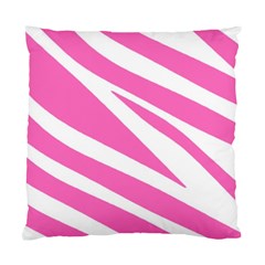 White Pink Stripes, Pattern Standard Cushion Case (two Sides) by kyorashop23