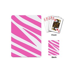 White Pink Stripes, Pattern Playing Cards Single Design (mini) by kyorashop23