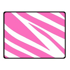 White Pink Stripes, Pattern Two Sides Fleece Blanket (small) by kyorashop23