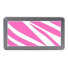 White Pink Stripes, Pattern Memory Card Reader (mini) by kyorashop23