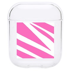 White Pink Stripes, Pattern Hard Pc Airpods 1/2 Case by kyorashop23