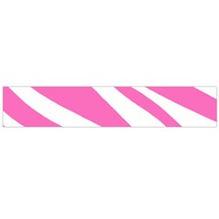 White Pink Stripes, Pattern Large Premium Plush Fleece Scarf 