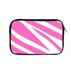 White Pink Stripes, Pattern Apple Macbook Pro 13  Zipper Case