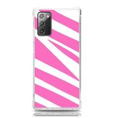 White Pink Stripes, Pattern Samsung Galaxy Note 20 Tpu Uv Case by kyorashop23