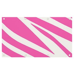 White Pink Stripes, Pattern Banner And Sign 7  X 4  by kyorashop23