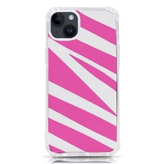 White Pink Stripes, Pattern Iphone 14 Plus Tpu Uv Print Case by kyorashop23