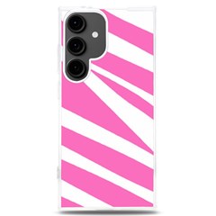 White Pink Stripes, Pattern Samsung Galaxy S24 Plus 6 7 Inch Tpu Uv Case