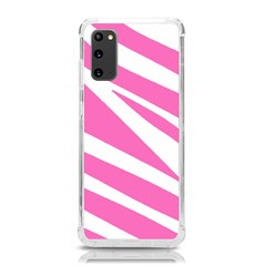 White Pink Stripes, Pattern Samsung Galaxy S20 6 2 Inch Tpu Uv Case by kyorashop23