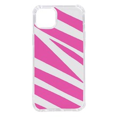 White Pink Stripes, Pattern Iphone 14 Plus Tpu Uv Print Case by kyorashop23