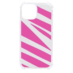 White Pink Stripes, Pattern Iphone 13 Mini Tpu Uv Print Case by kyorashop23