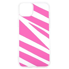 White Pink Stripes, Pattern Iphone 15 Pro Tpu Uv Print Case by kyorashop23