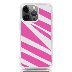 White Pink Stripes, Pattern Iphone 13 Pro Tpu Uv Print Case by kyorashop23