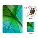 3d Leaves Texture Sheet Blue Green Playing Cards Single Design (Rectangle) Back