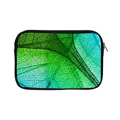 3d Leaves Texture Sheet Blue Green Apple Ipad Mini Zipper Cases by Cemarart