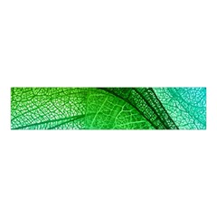 3d Leaves Texture Sheet Blue Green Velvet Scrunchie