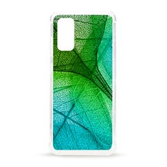 3d Leaves Texture Sheet Blue Green Samsung Galaxy S20 6 2 Inch Tpu Uv Case by Cemarart