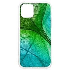 3d Leaves Texture Sheet Blue Green Iphone 12/12 Pro Tpu Uv Print Case