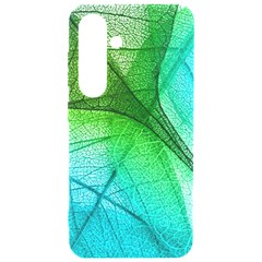 3d Leaves Texture Sheet Blue Green Samsung Galaxy S24 6 2 Inch Black Tpu Uv Case by Cemarart