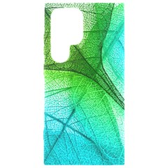 3d Leaves Texture Sheet Blue Green Samsung Galaxy S24 Ultra 6 9 Inch Black Tpu Uv Case by Cemarart