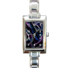 Multicolored Abstract Dynamic Shapes Print Rectangle Italian Charm Watch by dflcprintsclothing