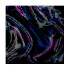 Multicolored abstract dynamic shapes print Tile Coaster