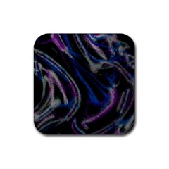 Multicolored Abstract Dynamic Shapes Print Rubber Coaster (square) by dflcprintsclothing