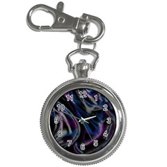 Multicolored Abstract Dynamic Shapes Print Key Chain Watches by dflcprintsclothing