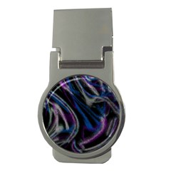 Multicolored abstract dynamic shapes print Money Clips (Round) 