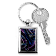 Multicolored Abstract Dynamic Shapes Print Key Chain (rectangle) by dflcprintsclothing