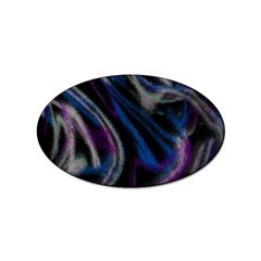 Multicolored Abstract Dynamic Shapes Print Sticker (oval) by dflcprintsclothing