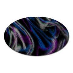 Multicolored abstract dynamic shapes print Oval Magnet