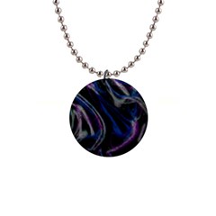 Multicolored Abstract Dynamic Shapes Print 1  Button Necklace by dflcprintsclothing