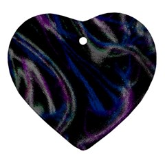 Multicolored Abstract Dynamic Shapes Print Heart Ornament (two Sides) by dflcprintsclothing