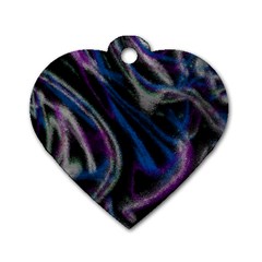 Multicolored Abstract Dynamic Shapes Print Dog Tag Heart (two Sides) by dflcprintsclothing