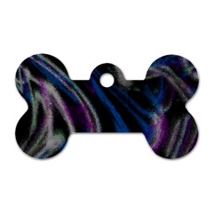 Multicolored Abstract Dynamic Shapes Print Dog Tag Bone (one Side) by dflcprintsclothing